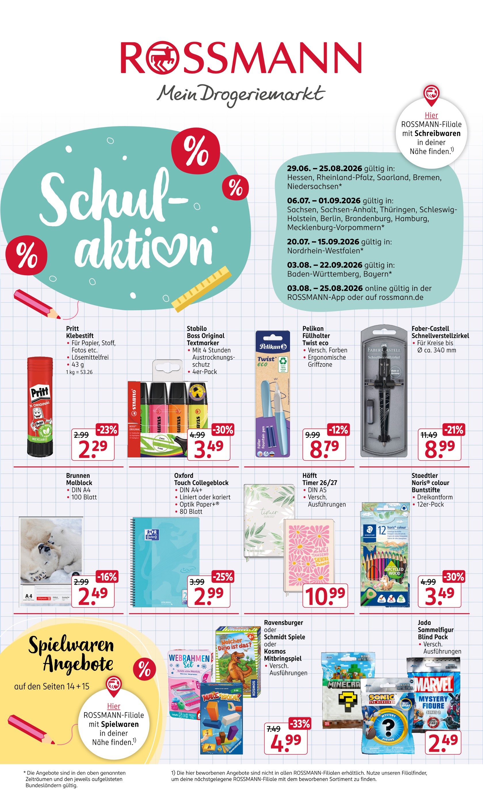Textmarker Angebot im aktuellen Rossmann Prospekt auf Seite 1